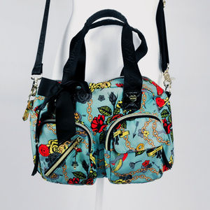 Betsy Johnson Chains & Roses Crossbody Bag #B11